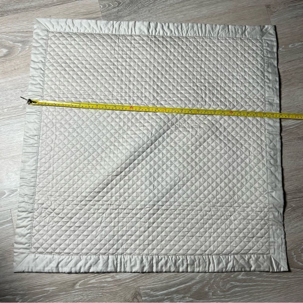 Ralph Lauren Light Beige Sand Quilted Cotton Sateen Square 30 x 30 extra large